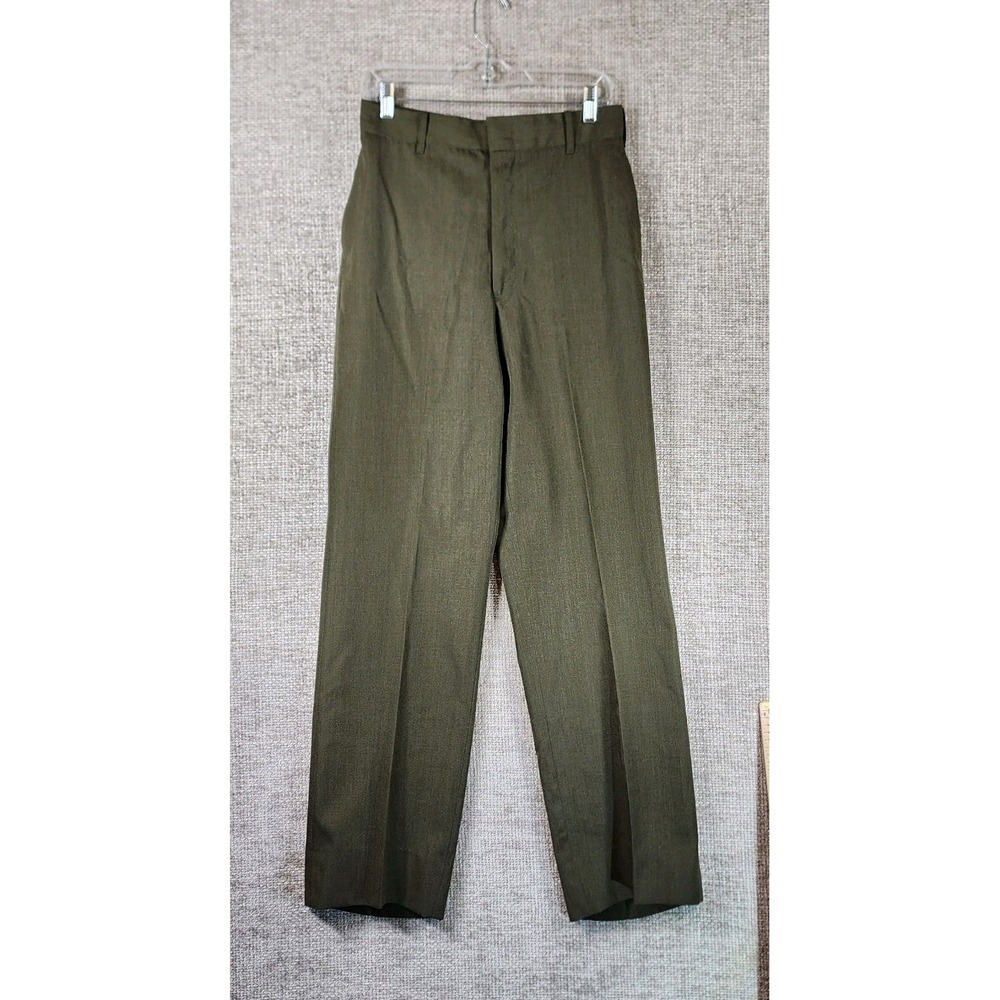 USMC Dress‎ Pants Mens 29x32.5 Green Shade 2212 Polyester Wool Uniform Trousers